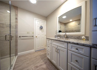 Traditional Bathroom Remodel with Backlit Mirror