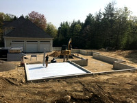During construction during the foundation stage