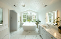 Luxurious Master Bathroom with All-over Quartz